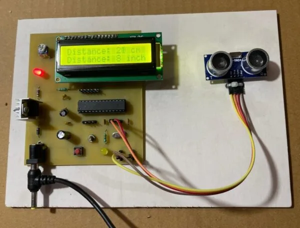 Distance Measurement using Ultrasonic Sensor and ATmega328 Project