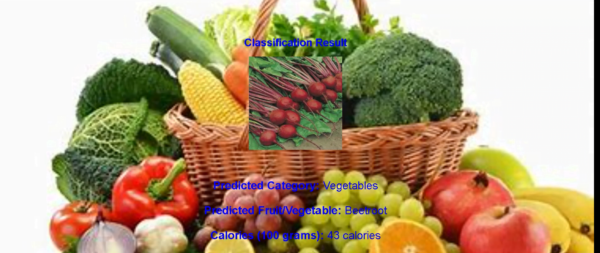 Evaluating the Nutrition Property of Fruit and Vegetable by Colour Using AI