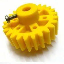 Plastic Spur Gear - Yellow - 6mm Circular Shaft - 25T