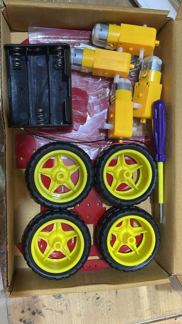 4 Wheel Robot Car Chassis DIY Kit Box