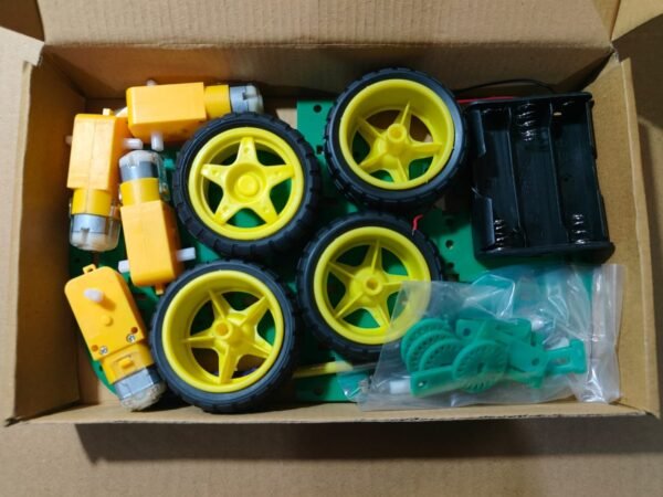 4 Wheel Robot Car Chassis DIY Kit Green