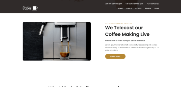 Coffee Shop Website - Image 3