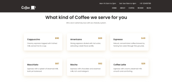 Coffee Shop Website - Image 4