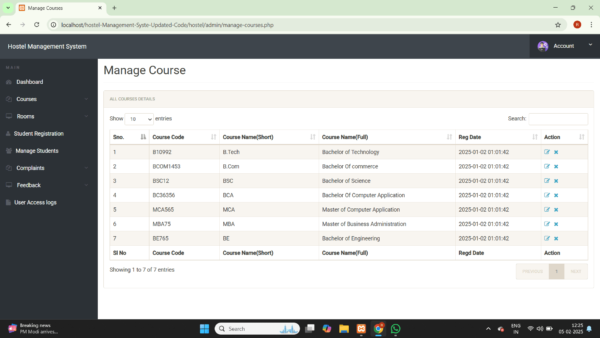 Online Hostel Management System - Image 5