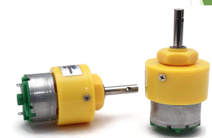 SP Electron DC 12V 500RPM Low Noise Metal Gears Centre Shaft Heavy Duty Gear Motor for Robotic (Set of 2)